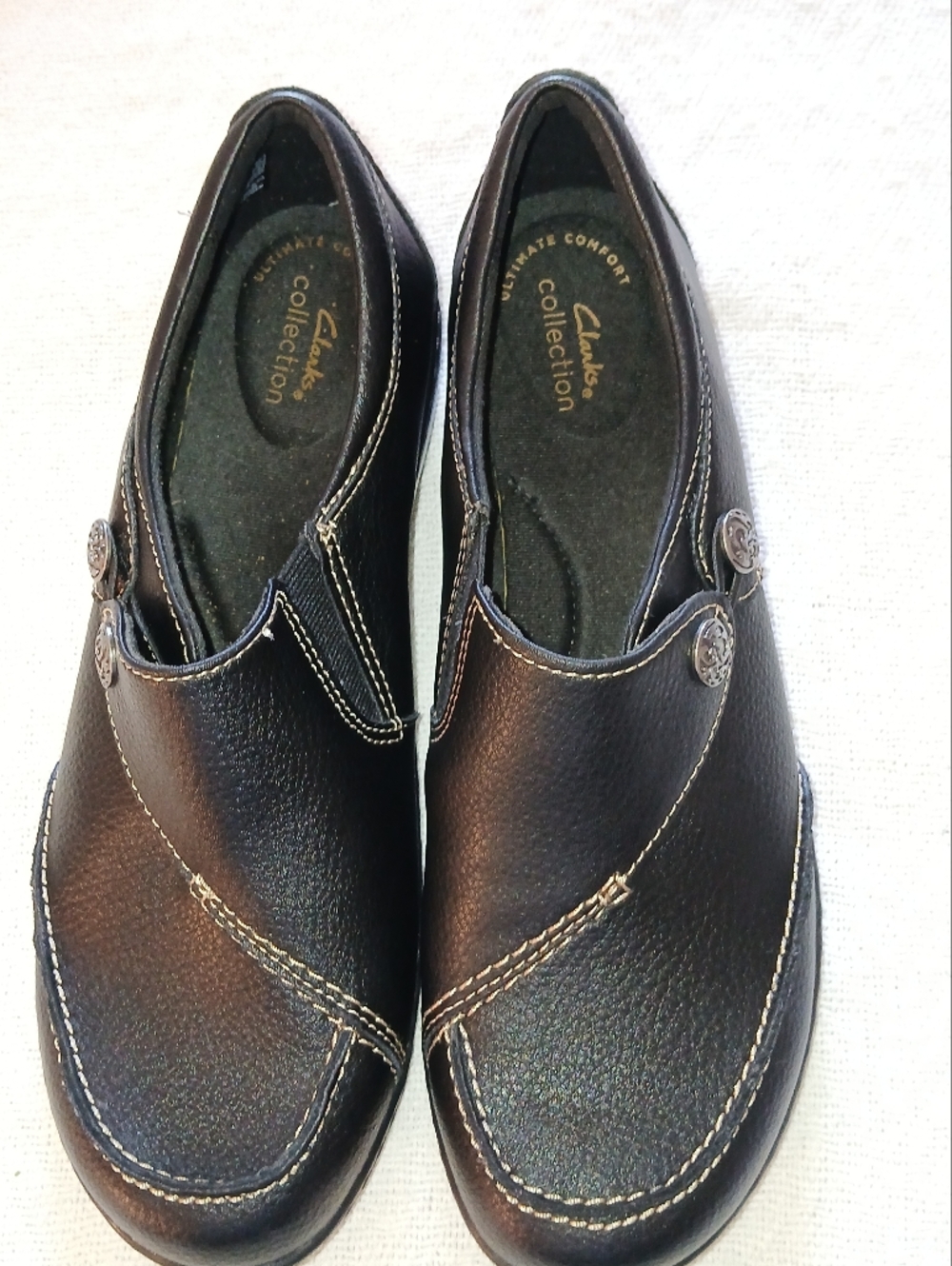 Sz.9M Womens Clarks Ashland Lane Q Slip On Loafers